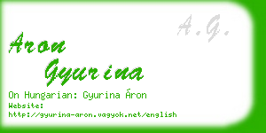 aron gyurina business card