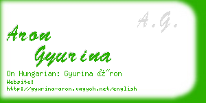 aron gyurina business card